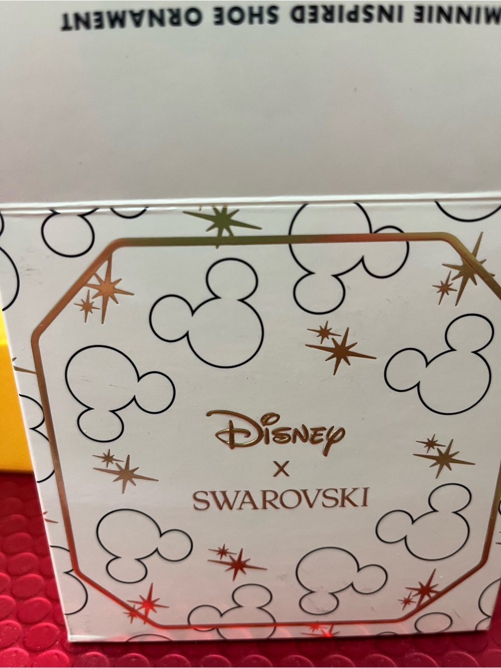 Swarovski Disney Minnie Slipper  Ornament with Red Polka Dot Bow - New - Picture 4 of 5